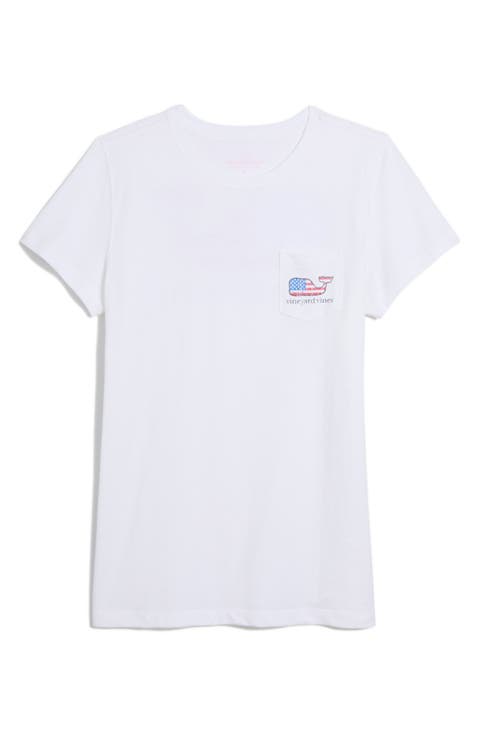 Distressed Whale Graphic Pocket T-Shirt