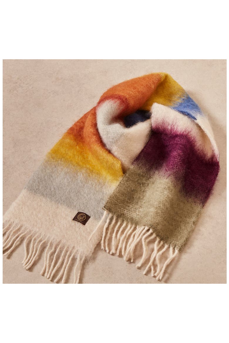 x Ezcaray Matisse Stripe Mohair & Wool Scarf, Alternate, color, MULTICOLOR
