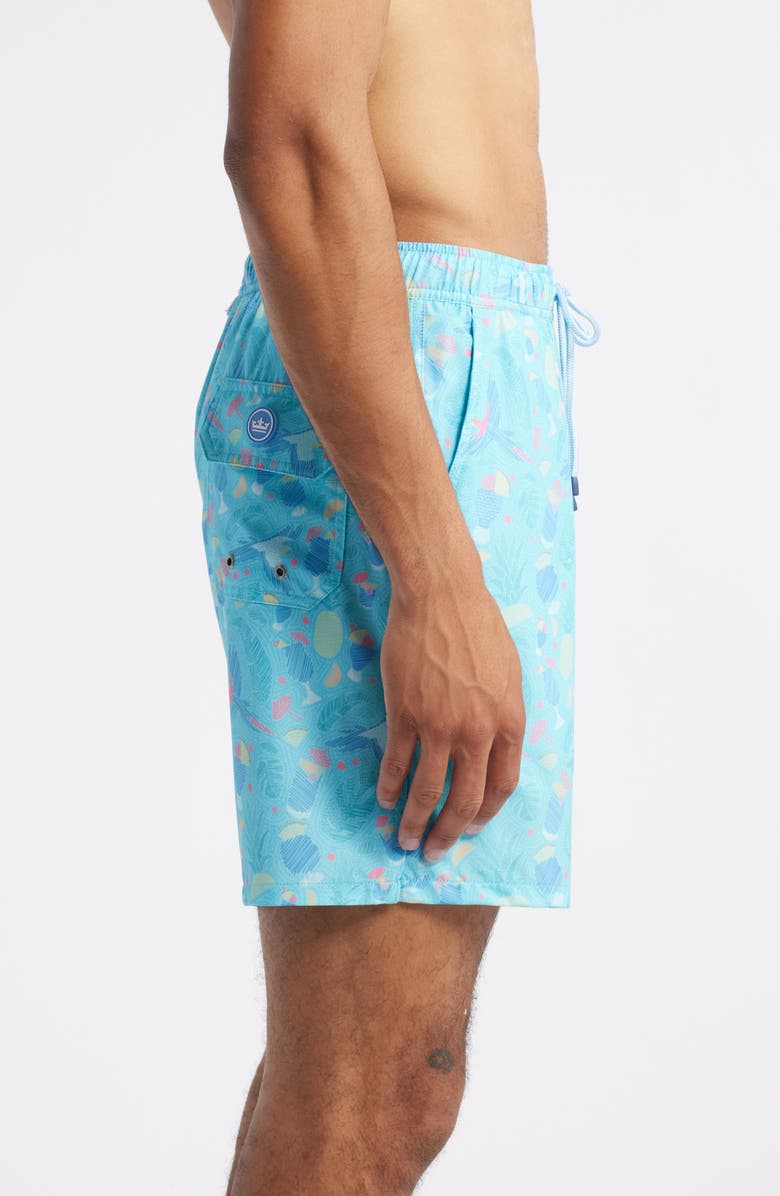 Peter Millar Blue Hawaii Swim Trunks, Alternate, color, Radiant Blue