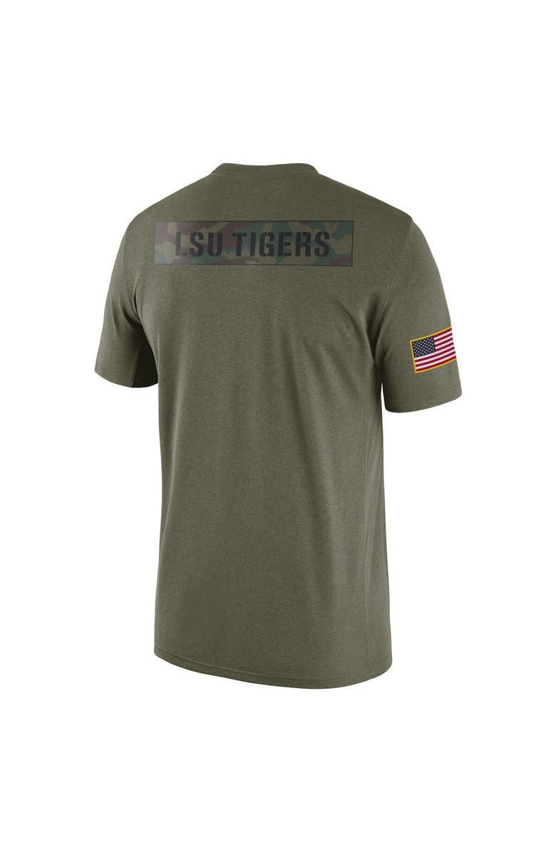 Nike Men's Nike Olive LSU Tigers Military Pack T-Shirt, Alternate, color,
