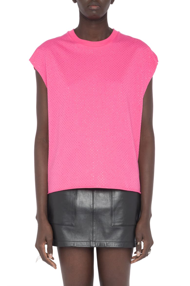 Cloe Strass Crystal Embellished Dolman Sleeve Top, Main, color, LADY