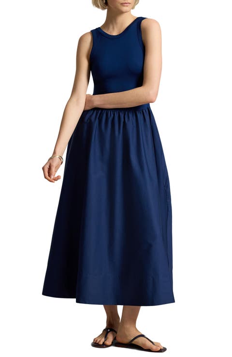 Mixed Media Sleeveless Dress