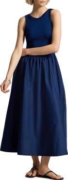 Polo Ralph Lauren Mixed Media Sleeveless Dress