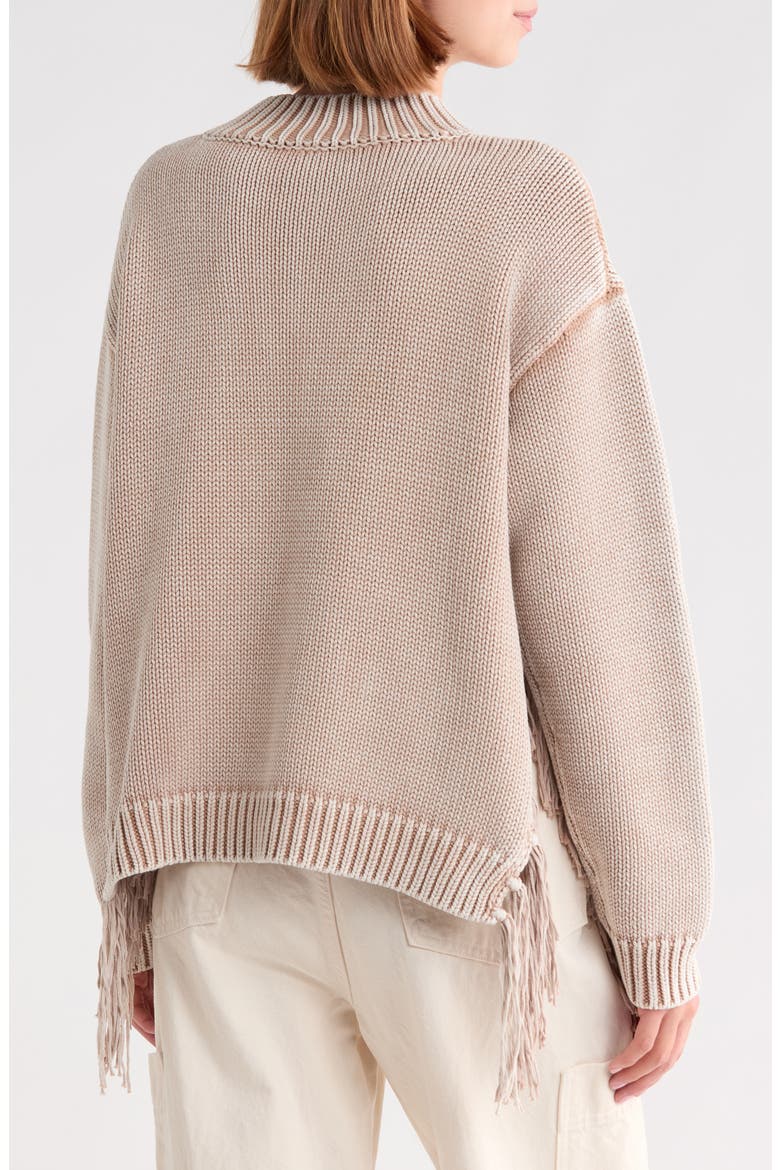 Houston Mock Neck Cotton Sweater, Alternate, color, SANDSTONE MINERAL