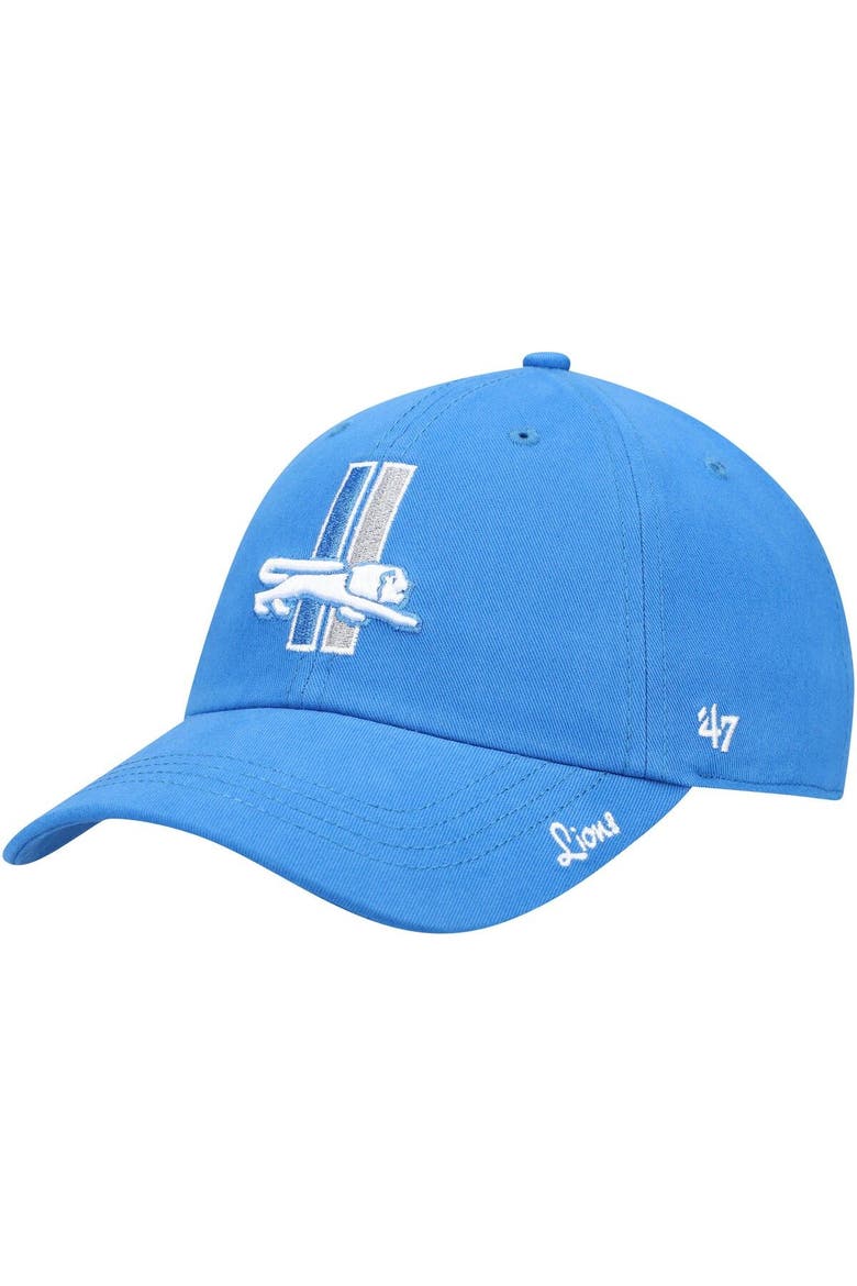 Women's '47 Blue Detroit Lions Miata Clean Up Legacy Adjustable Hat, Main, color, Blue
