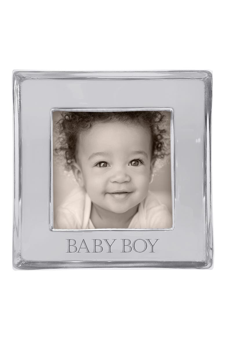 Signature Baby Boy Recycled Aluminum Picture Frame, Main, color, SILVER