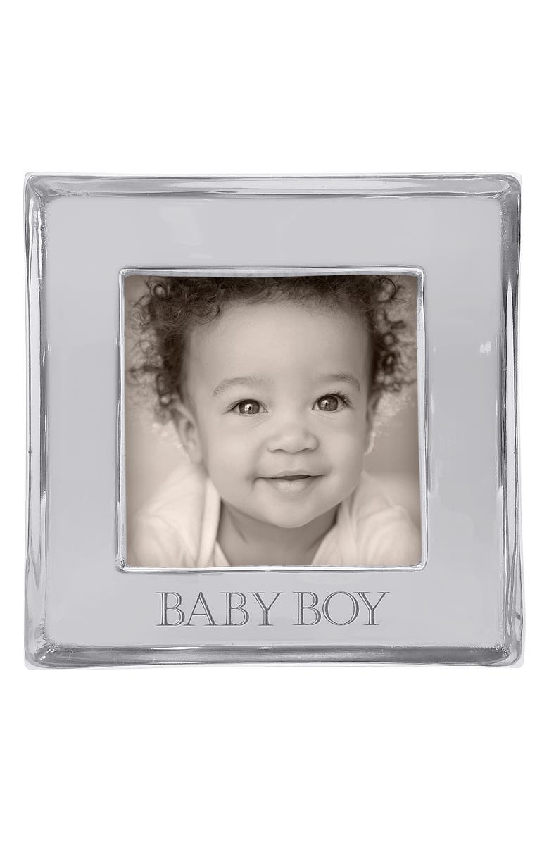 Mariposa Signature Baby Boy Recycled Aluminum Picture Frame, Main, color, Silver