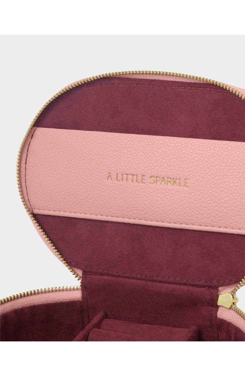 Katie Loxton Oval Jewelry Box 'A Little Sparkle' in Pink, Alternate, color, Pink