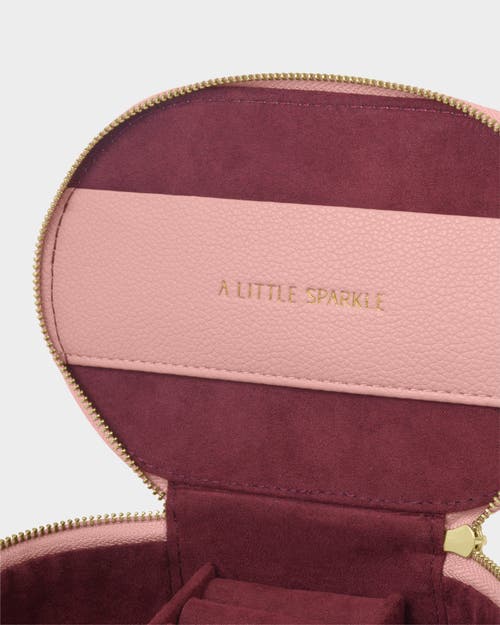 Katie Loxton Oval Jewelry Box 'a Little Sparkle' In Pink
