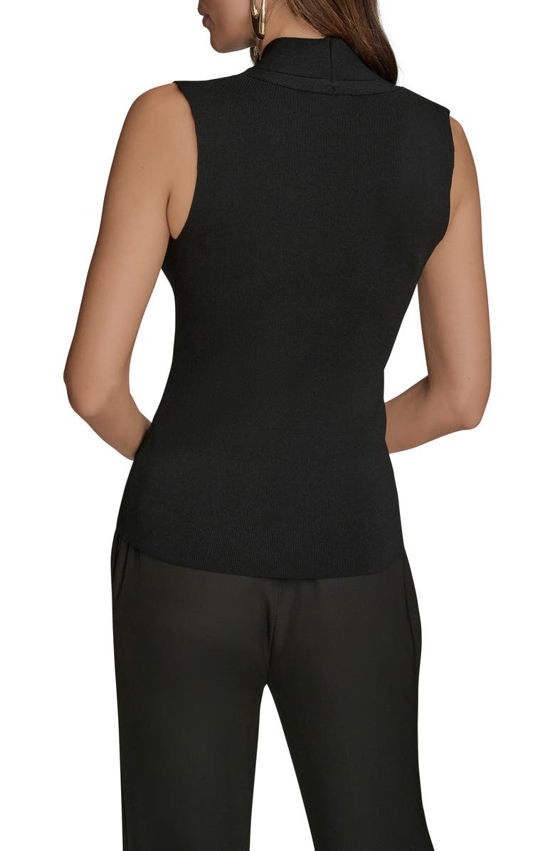 Donna Karan New York V-Neck Sleeveless Sweater, Alternate, color, Black