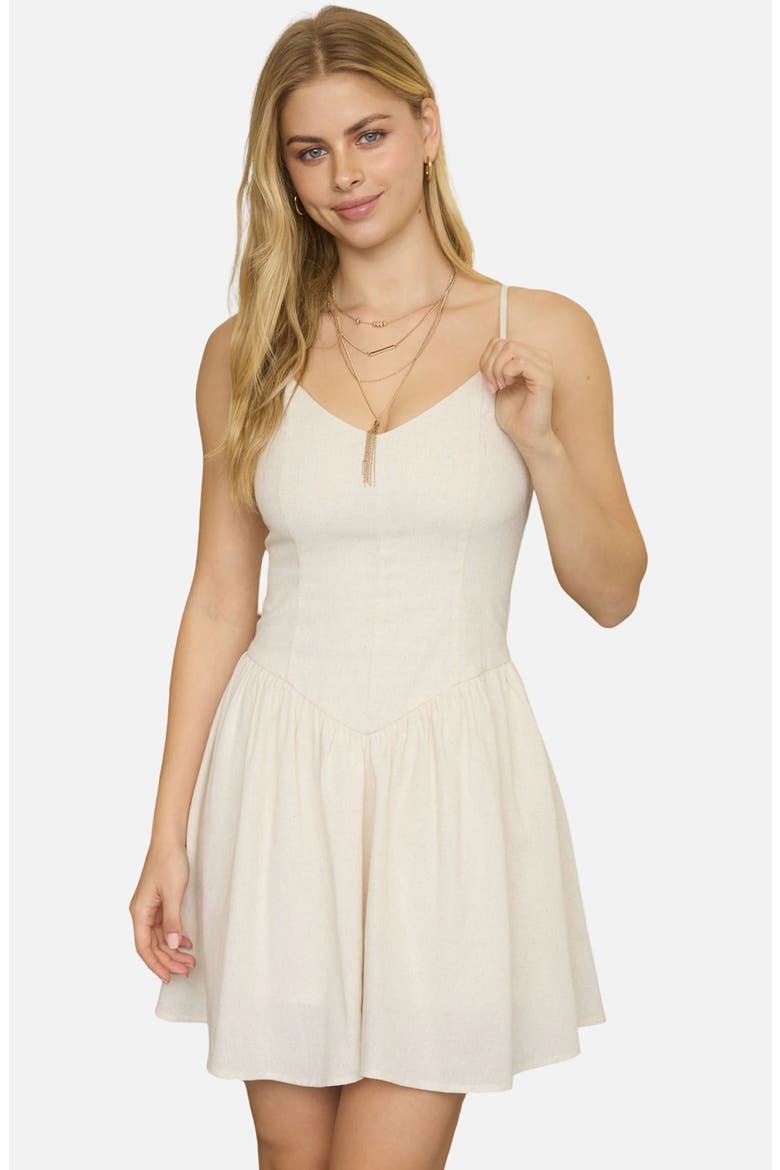 Fit & Flare Minidress, Alternate, color, NATURAL