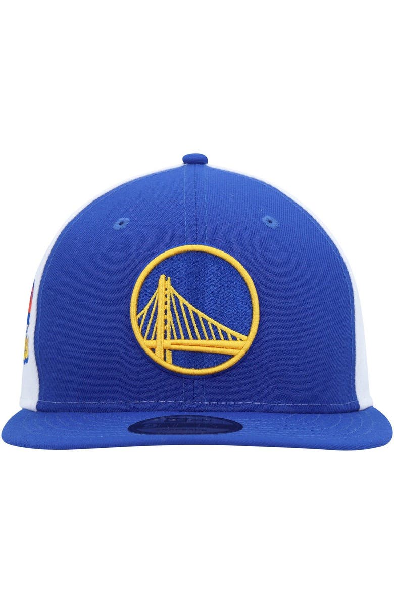 New Era Men's New Era Royal Golden State Warriors Pop Panels 9FIFTY Snapback Hat, Alternate, color, 