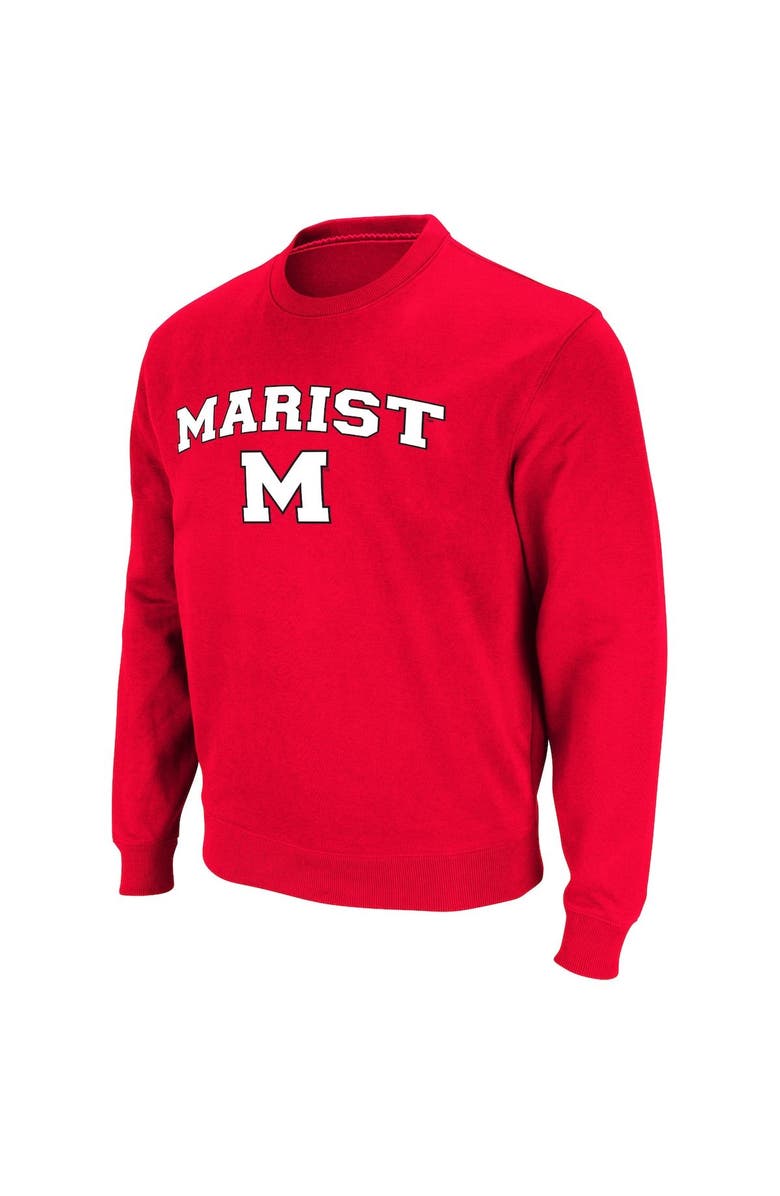 COLOSSEUM Men's Colosseum Red Marist Red Foxes Arch Over Logo Pullover Sweatshirt, Alternate, color, Red