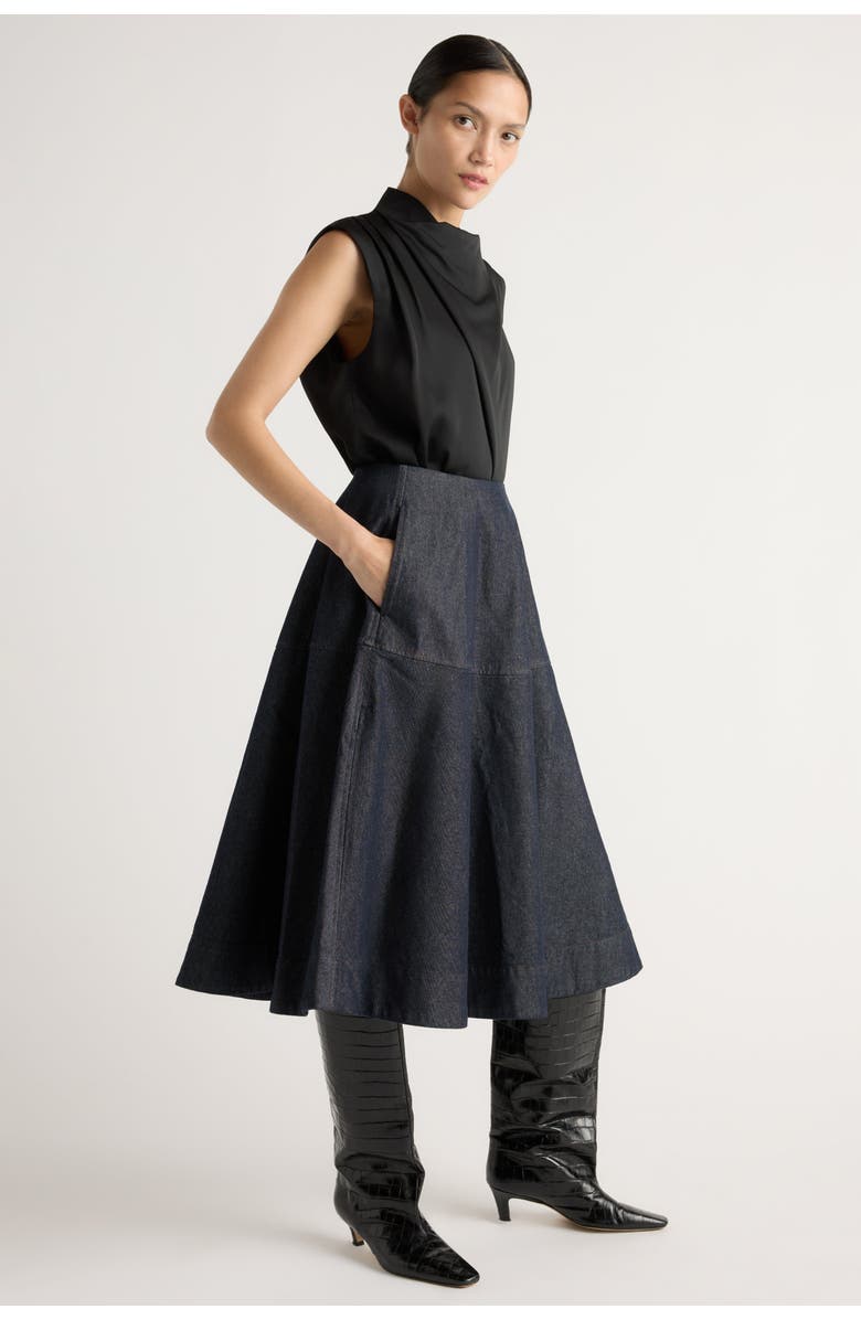 Modern Citizen Allegra Gathered-Neck Sleeveless Blouse, Alternate, color, Black