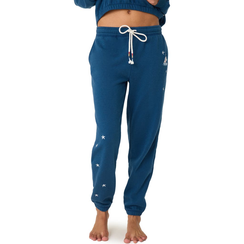 Shop Pj Salvage Maritime Banded Joggers In Harbor