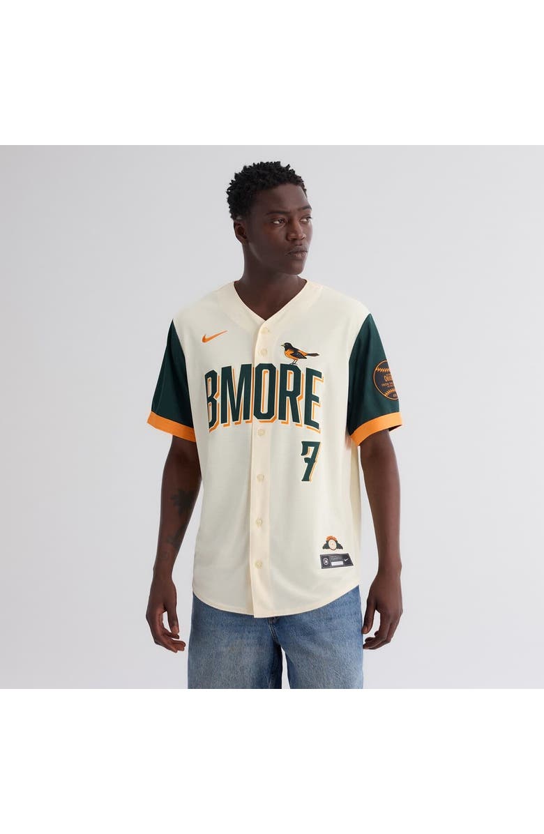 Nike Men's Nike Jackson Holliday Cream Baltimore Orioles 2026 City Connect Stadium Jersey, Alternate, color, Cream