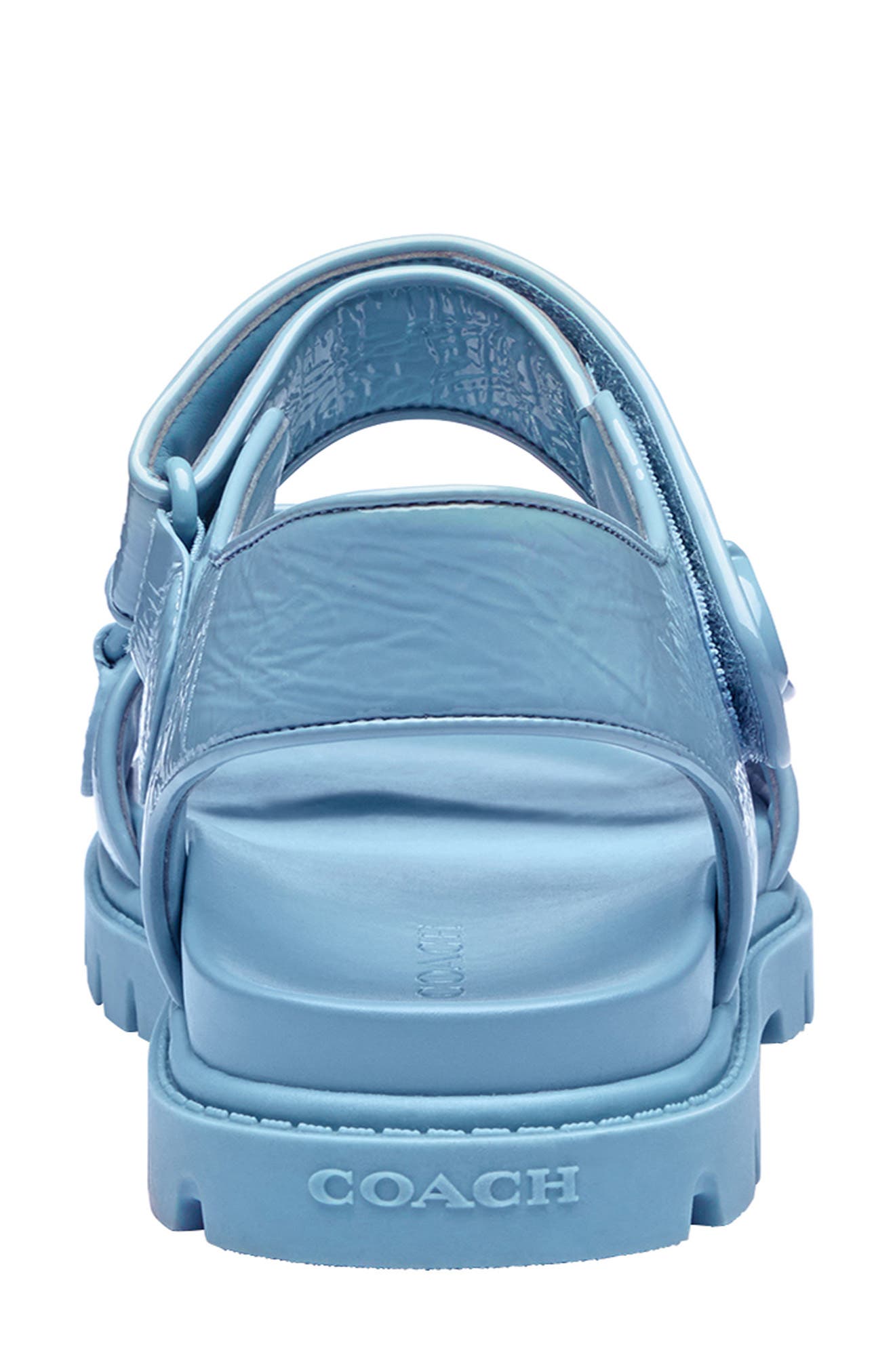 COACH Brynn Patent Leather Ankle Strap Sandal, Alternate, color, 