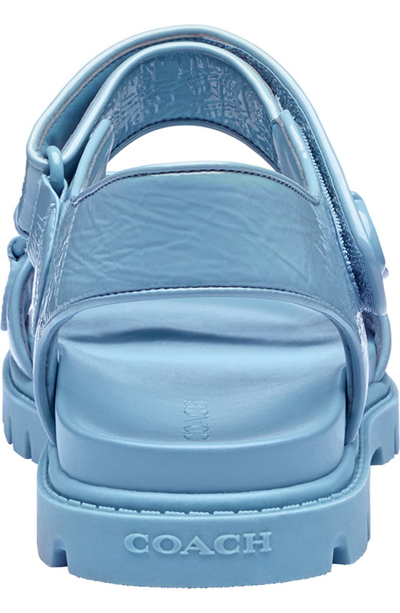 COACH Brynn Patent Leather Ankle Strap Sandal, Alternate, color,