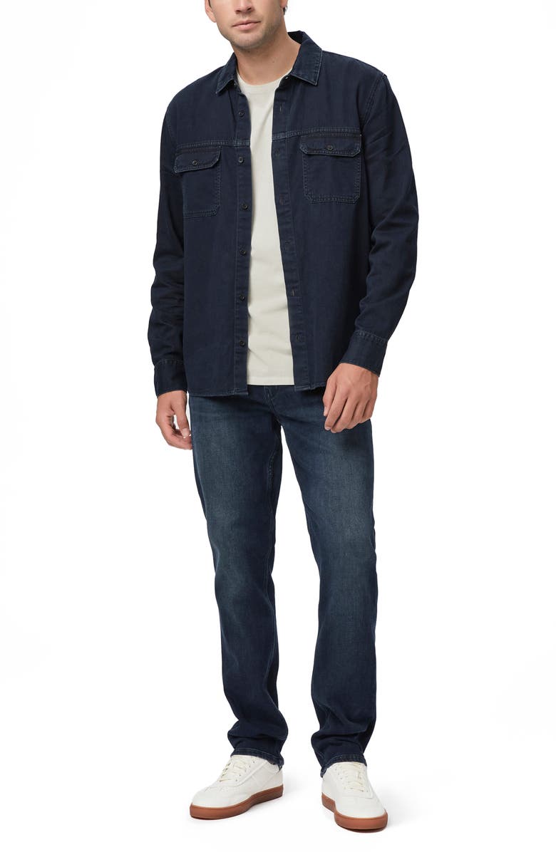 PAIGE Abraham Cotton Blend Button-Up Shirt, Alternate, color, 