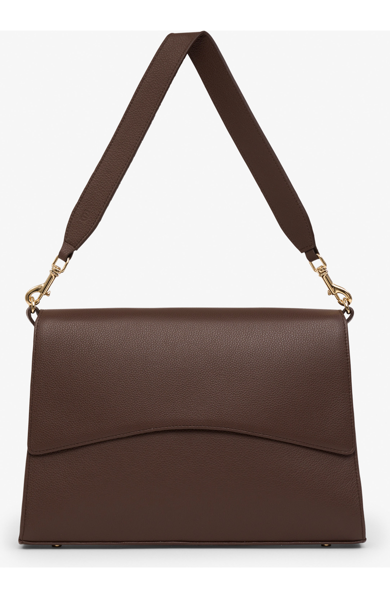 BY BANOO Classic Slim Briefcase, Alternate, color, Mocha/Gold
