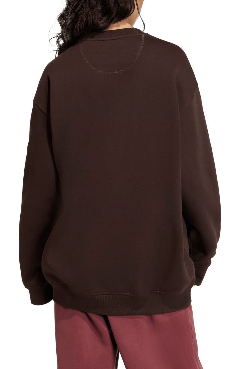 adidas Originals Essentials Oversize Crewneck Sweatshirt, Alternate, color, Aurora Coffee