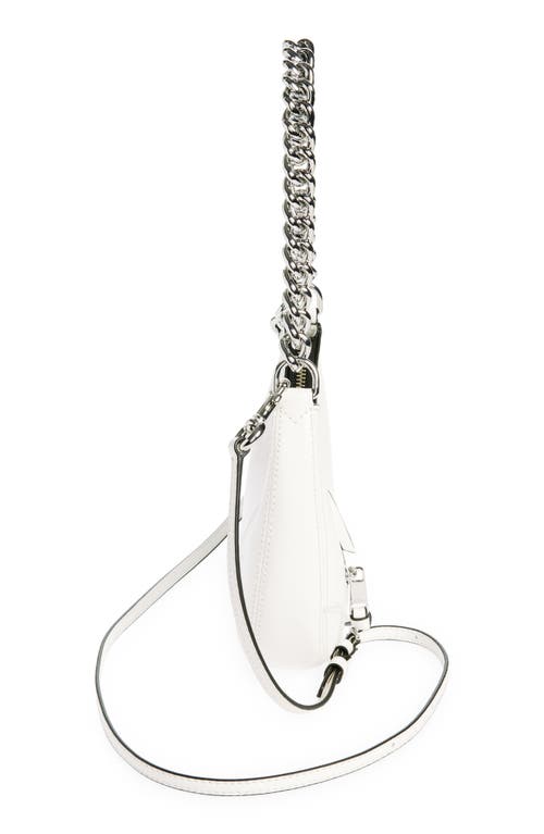 Shop Marc Jacobs Mini Crescent Crinkle Leather Crossbody Bag In Cotton