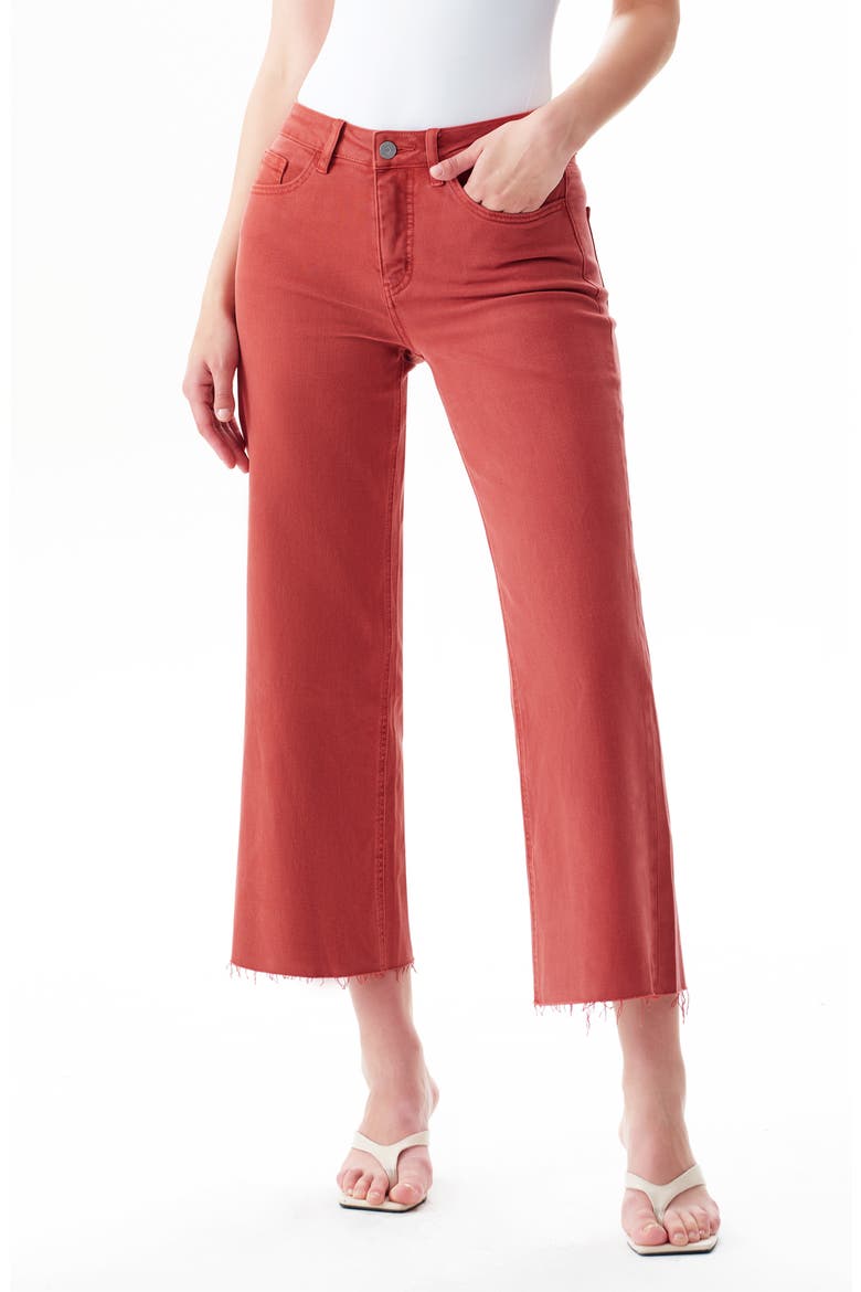 High Waist Wide Leg Jeans, Main, color, SUGAR CORAL