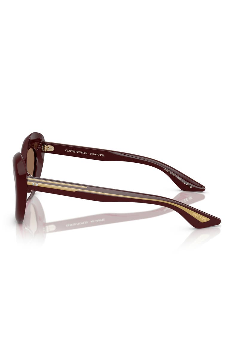 x KHAITE 1968C 53mm Oval Sunglasses, Alternate, color, BURGUNDY