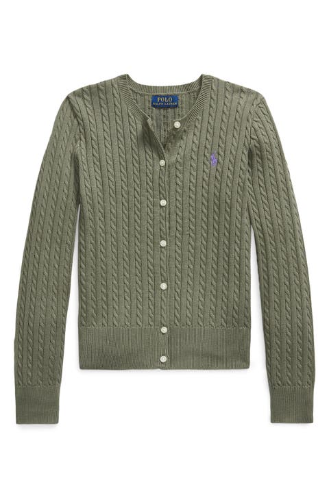 Kids' Cable Stitch Cotton Cardigan