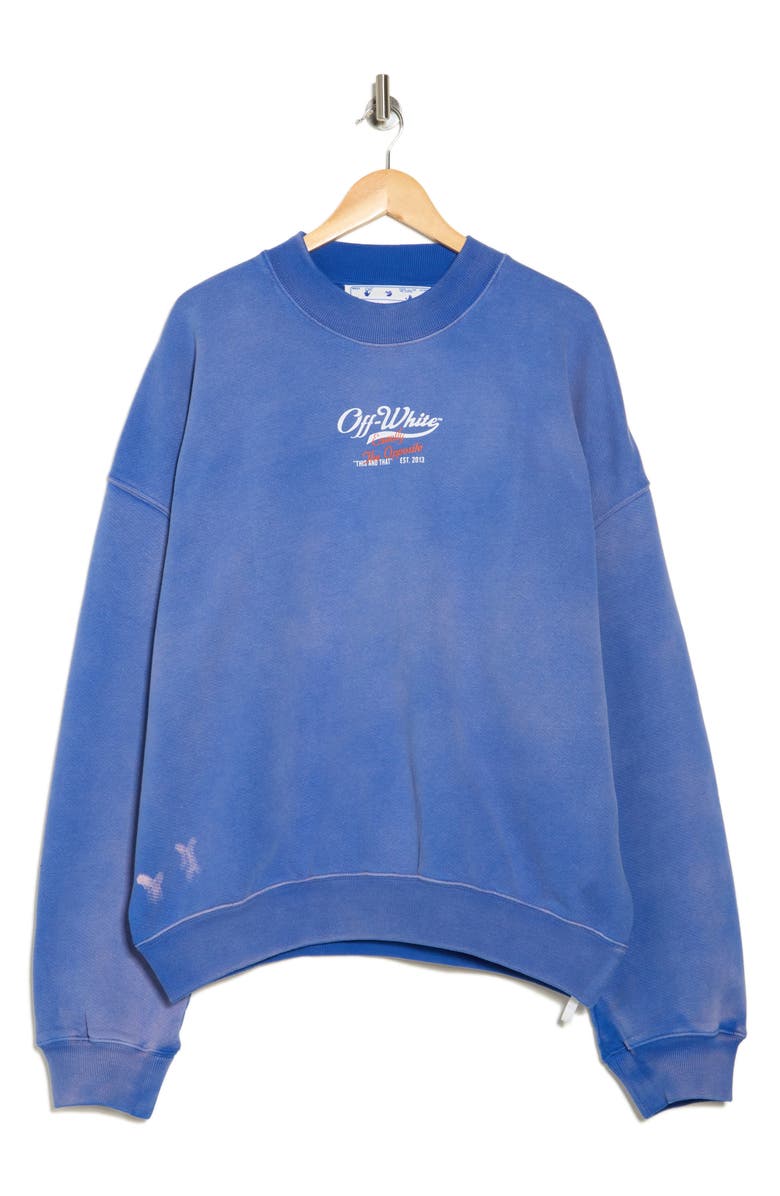 Off-White Wave Off Boxy Cotton Sweatshirt, Main, color, 