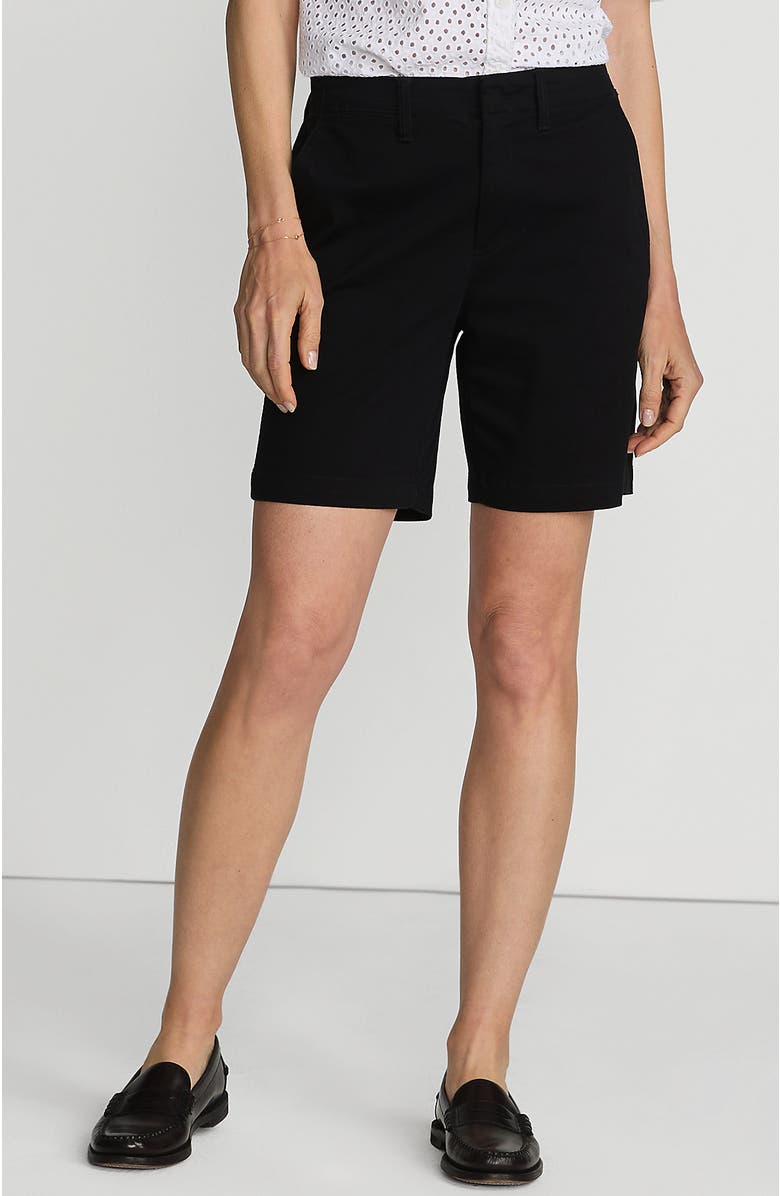 Lands' End Plus Size Classic 7" Shorts, Main, color, Black