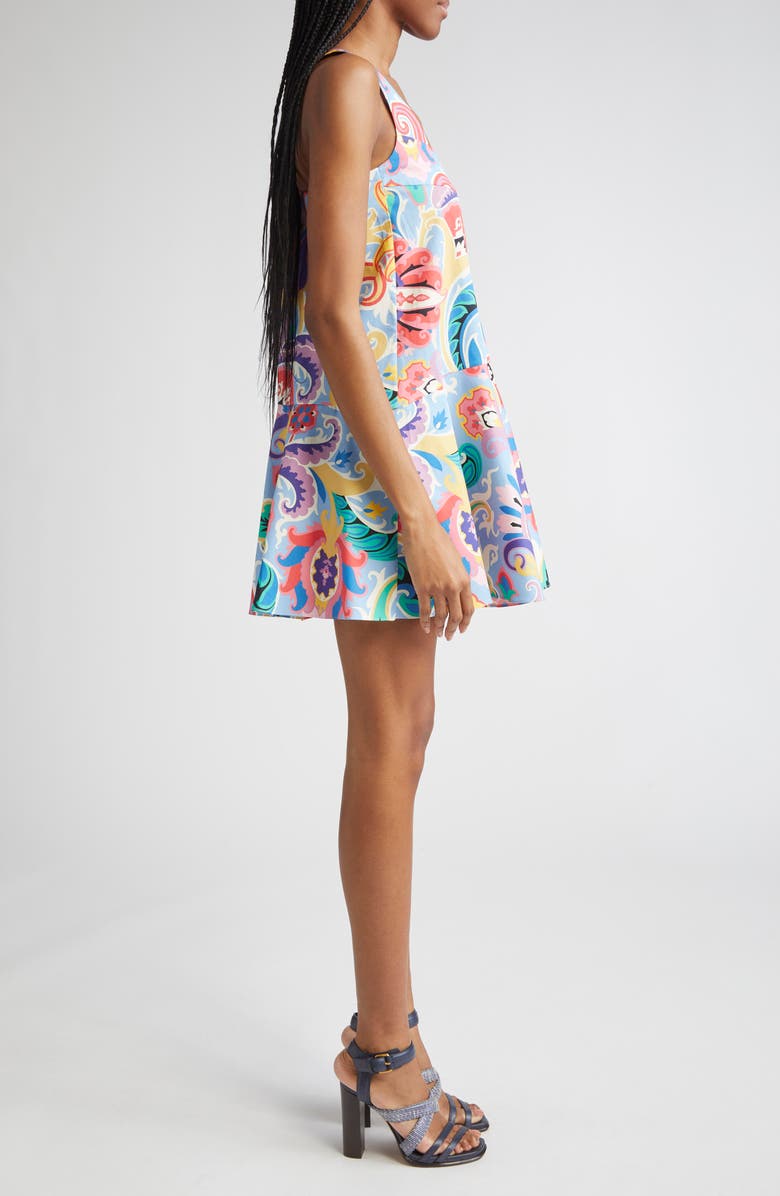 Etro Paisley Square Neck Minidress, Alternate, color,