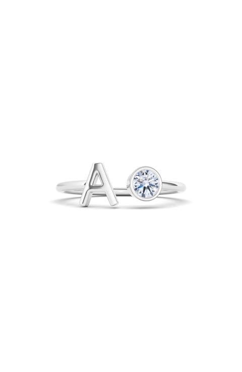 Lab Grown Diamond Letter Ring