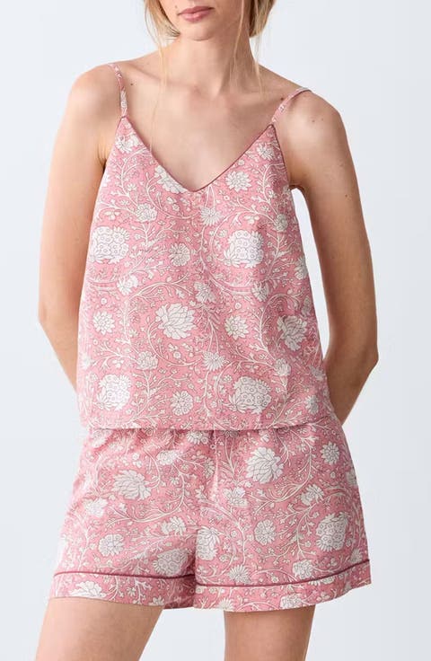 Floral Print Cotton Short Pajamas
