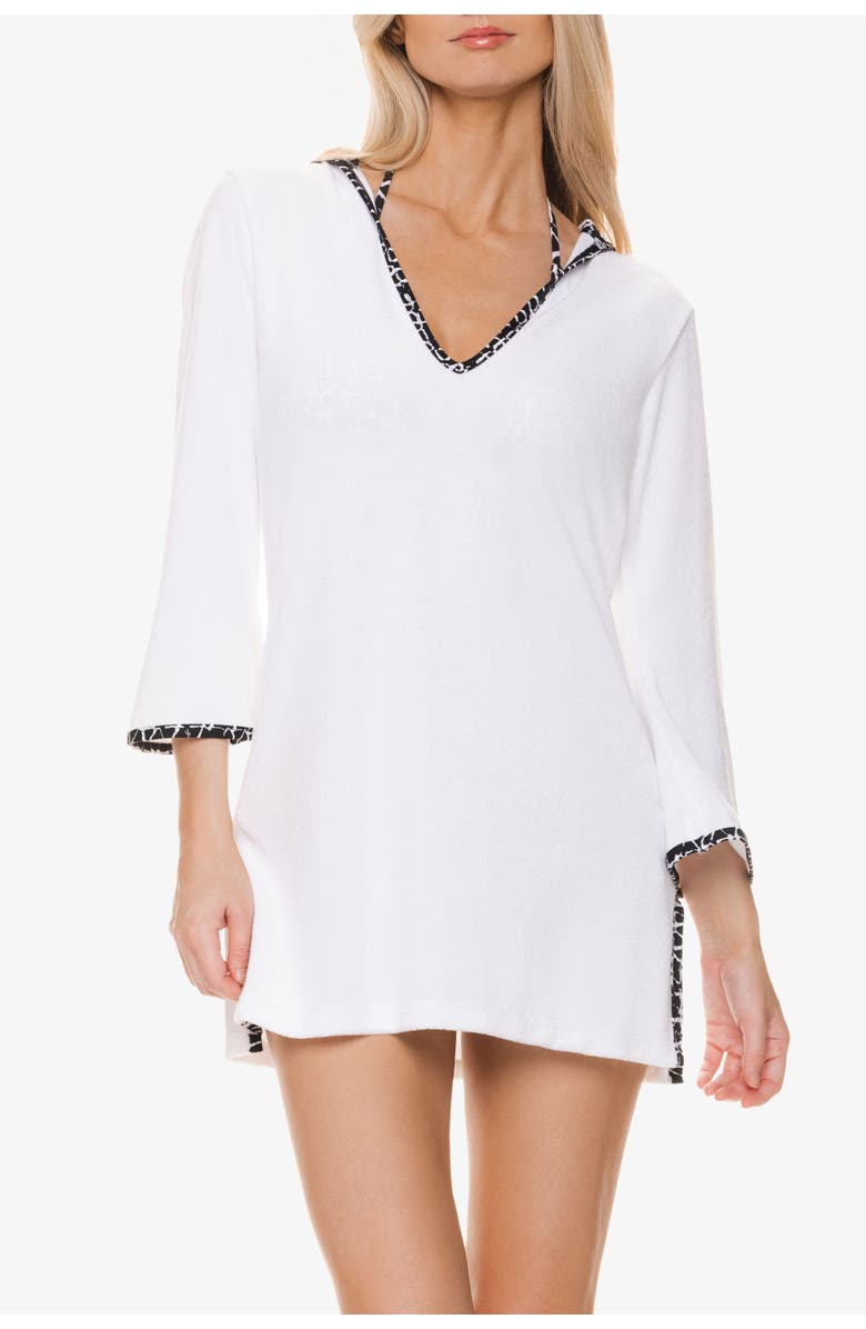 HELEN JON Hooded Terry Cover-Up, Main, color, Eden Rock