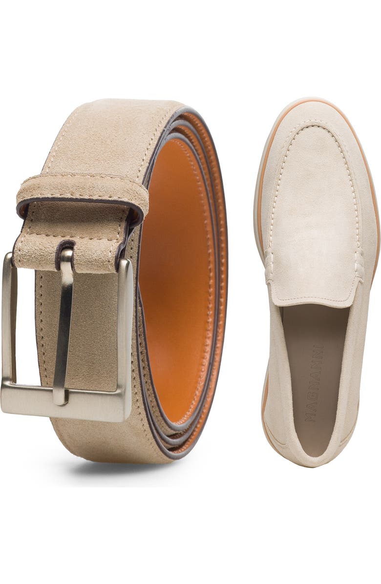 Magnanni Beignet II Apron Toe Suede Loafer, Alternate, color,