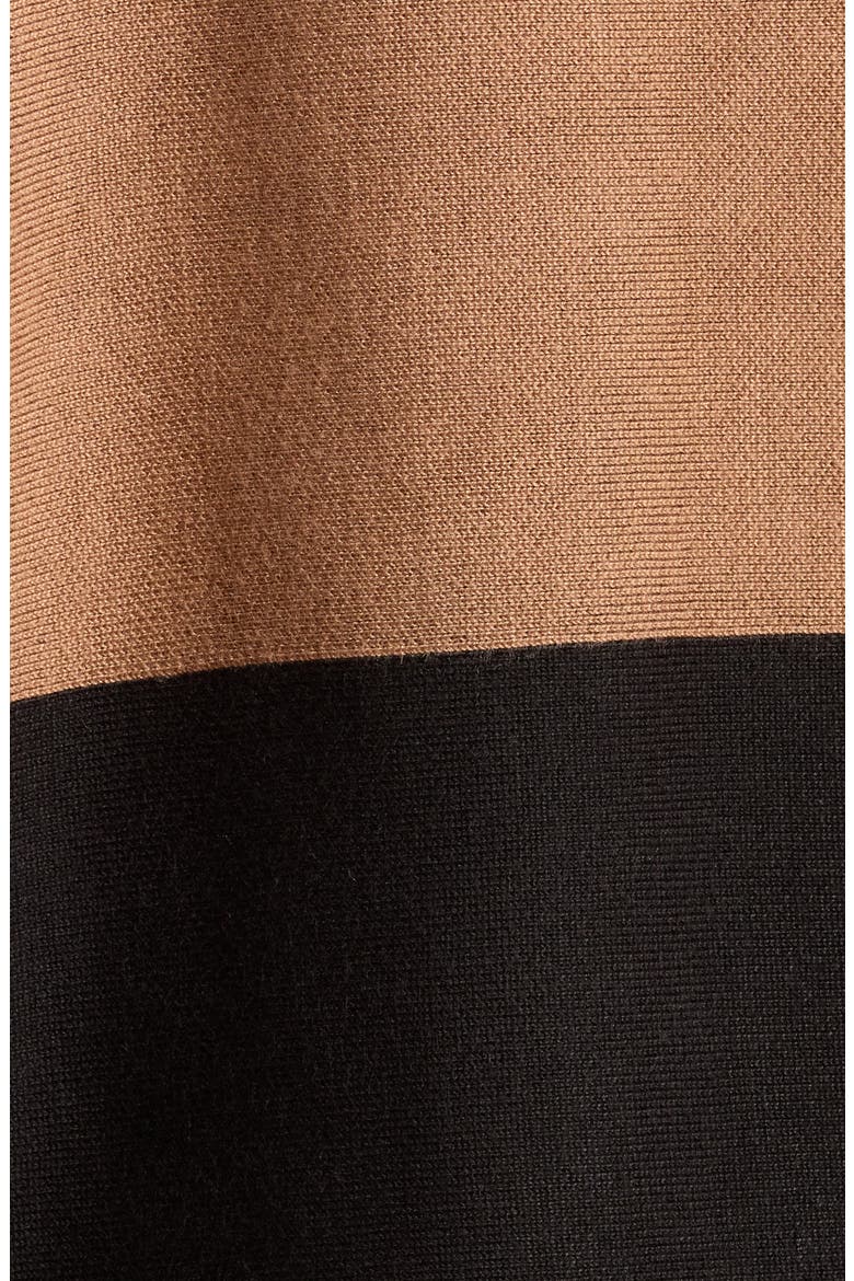 Colorblock Sweater Cape, Alternate, color, ANNE BLACK/VICUNA