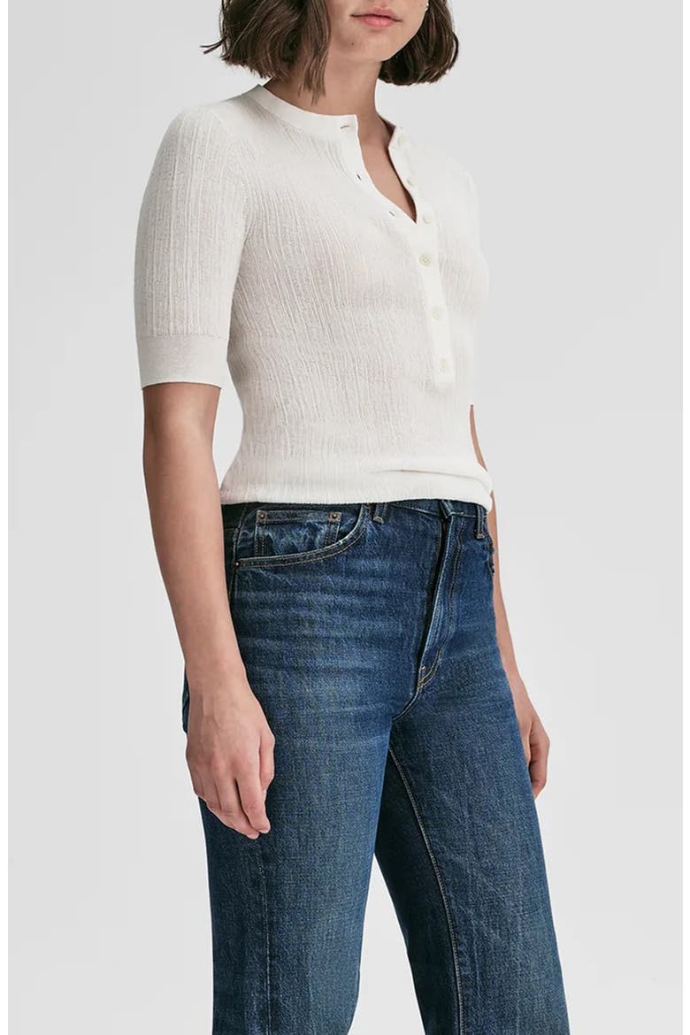 Fisher Rib Cotton Blend Top, Alternate, color, BRIGHT WHITE