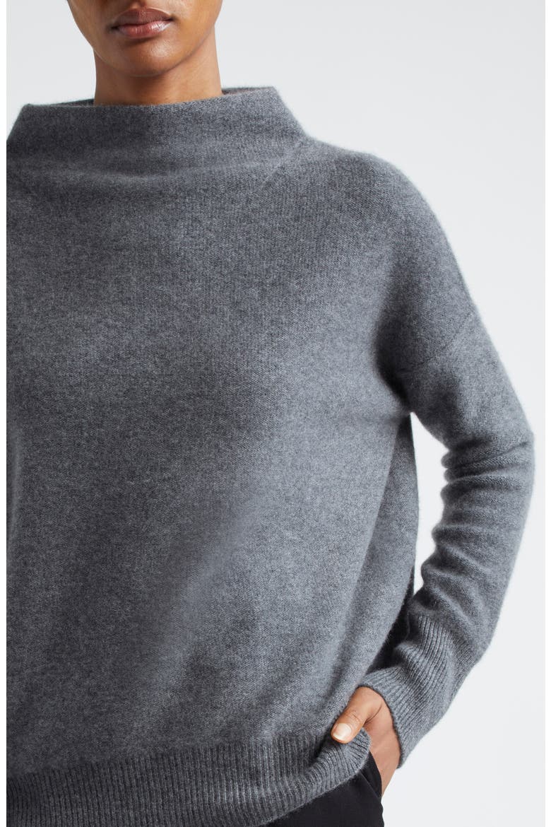 Boiled Cashmere Funnel Neck Pullover, Alternate, color, 068HGH-H GRAPHITE