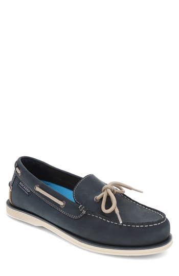 Dockers Mens Darnell Genuine Leather Dress Casual Slip On Boat Shoe In Navy