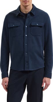 Bugatchi Long Sleeve Knit Button Down Shirt