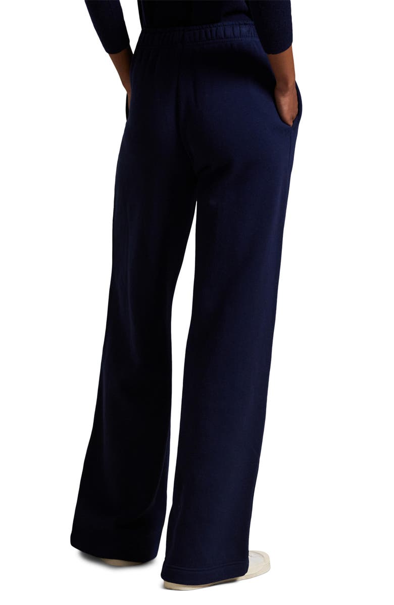 Polo Ralph Lauren Cotton Blend Fleece Wide Leg Sweatpants, Alternate, color, Cruise Navy