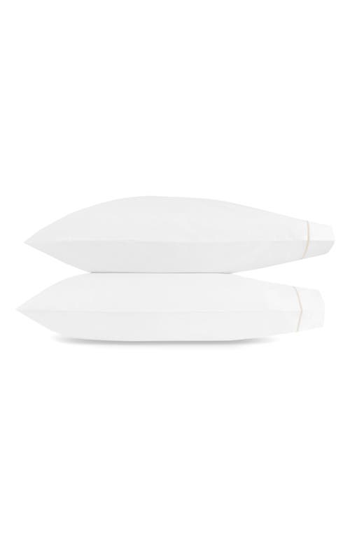 Matouk Bergamo Set Of 2 500 Thread Count Cotton Percale Pillowcases