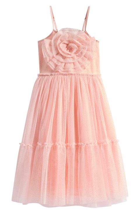 Kids' Mesh Flower Dress