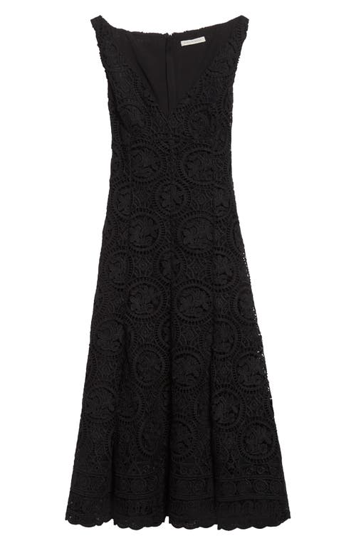 Emilia Wickstead Geneve Guipure Lace Fit & Flare Dress In Black
