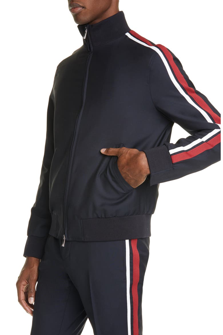 Stripe Track Jacket, Alternate, color, BLUE MULTI