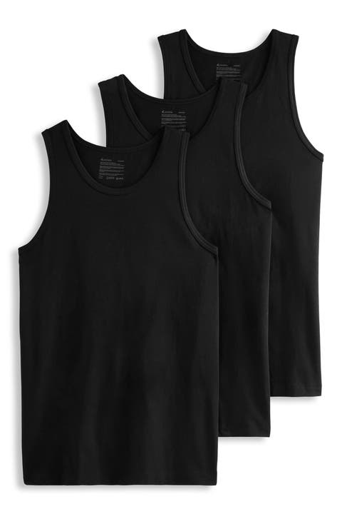 Men's Cotton Stretch Tank Undershirt - 3 Pack