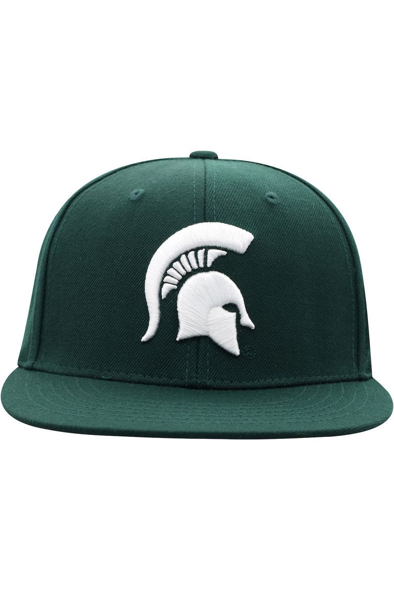 Men's Top of the World Green Michigan State Spartans Team Color Fitted Hat, Alternate, color, Green