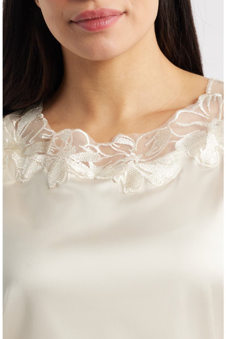 Camille Sleeveless Floral Appliqué Top, Alternate, color, CREAM