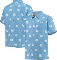 Columbia Men's Columbia Carolina Blue North Carolina Tar Heels Super Slack Tide Team Omni-Shade Button-Up Shirt